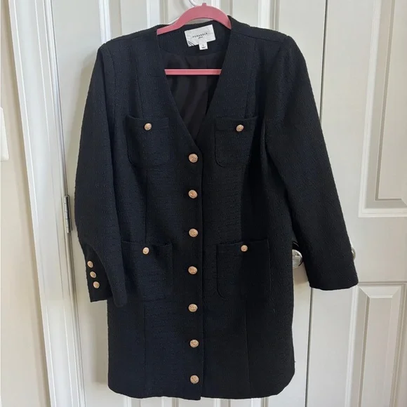 Pomander Place | Dresses | Pomander Place Black Blazer Dress With Gold  Buttons | Poshmark